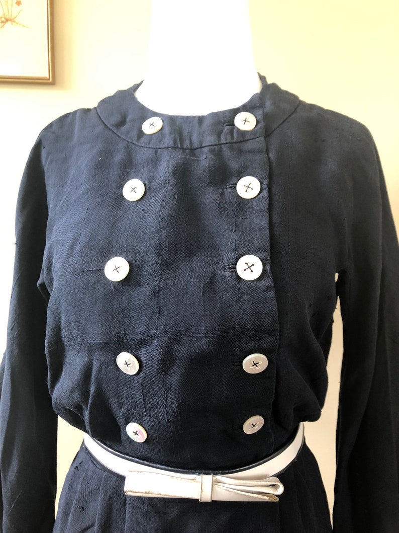 60s Black Belted Shirtdress