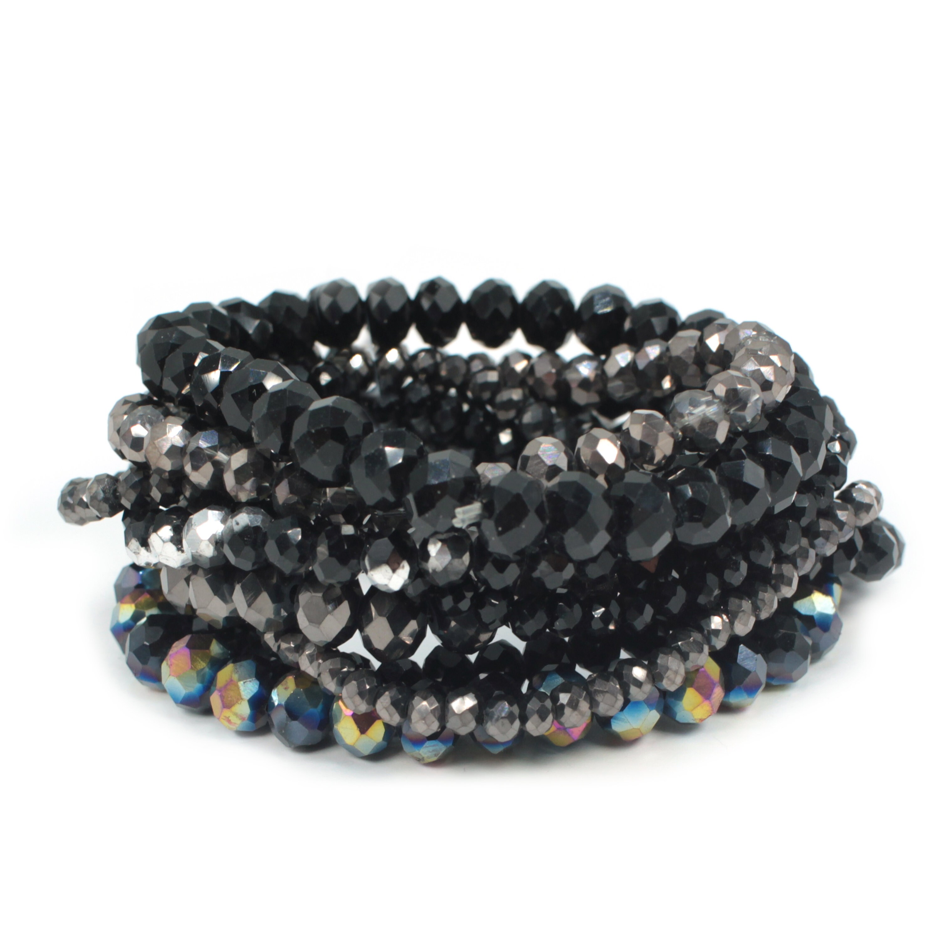 4 Pezzi / Set Braccialetto Di Perline Di Cristallo Casuale Boho Finto