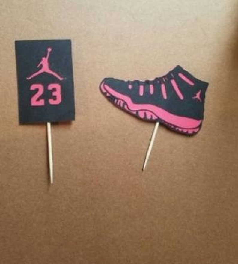 Jumpman Jordan Cupcake Toppers Cake Toppers Centerpieces Etsy