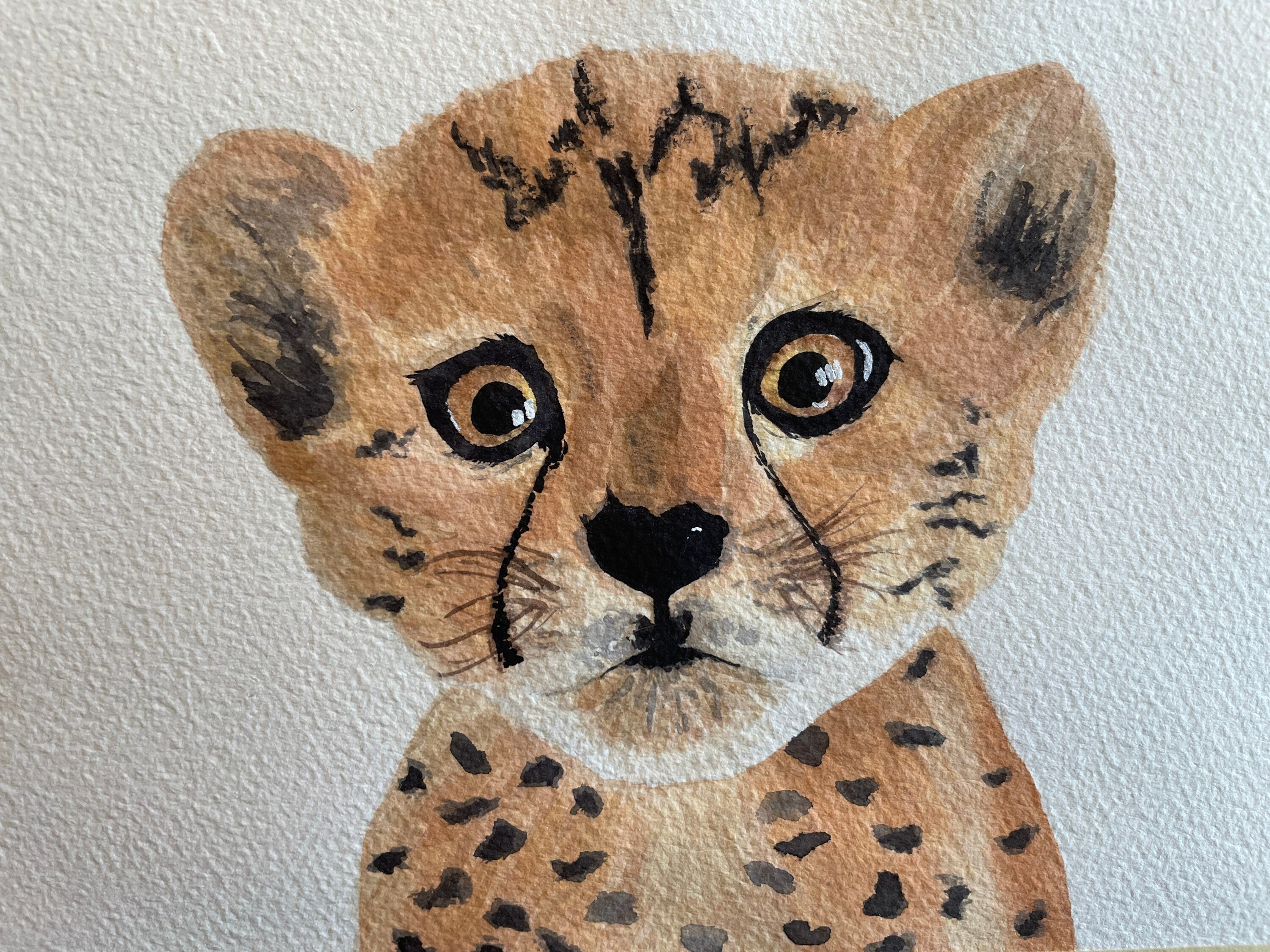 Cheetah Cub Watercolor Painting - Etsy Canada