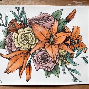 Orange Lily Bouquet