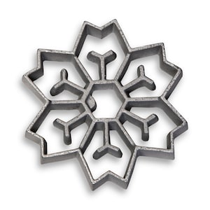 2-in-1 Snowflake Rosette Mold by Kitchen Supply for Scandinavian Rosettes, Mexican Bunuelos, and Timbales