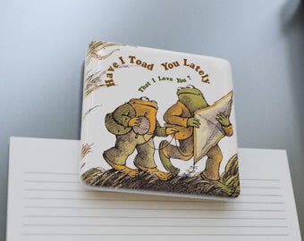 Porcelain Frog and Toad Magnet, Frog and Toad Gift, Gift for Friend, Book Lover Gift, Best Friend Gift, Student Gift, LGBT, Loved One Gift