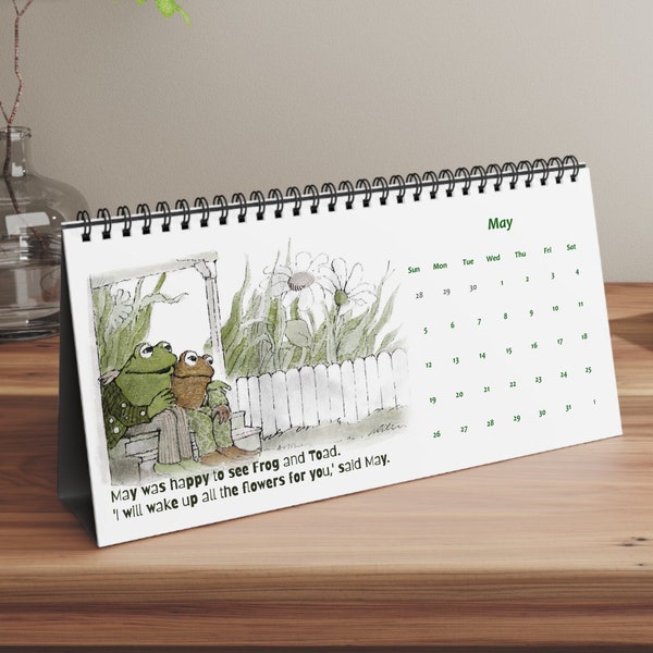 Days with Frog and Toad Desk Calendar for 2024, Best Friend Gift, New Year Gift, Christmas Gift, Teacher Gift, Student Gift, Frog Lover Gift