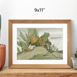 Vintage-Inspired Frog And Toad Satin Posters, Ideal Friends Gift, Arnold Lobel Art Print, Frog Wall Decor, Frog Art, Light Academia Decor