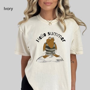 Frog And Toad Hello Summer T Shirt, meme Cottagecore Aesthetic, Gift for friend, Vintage Classic Book Unisex Shirt, Cute Frog Shirt