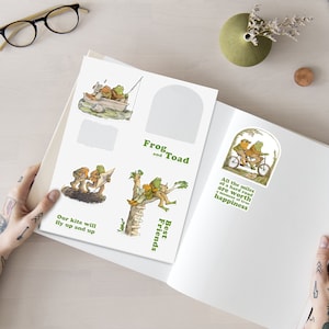 Frog and Toad Sticker Sheets, Frog and Toad Gift, Teacher Sticker Gift, Gift for Friend, Book Lover Gift, Best Friend Gift, Student Gift
