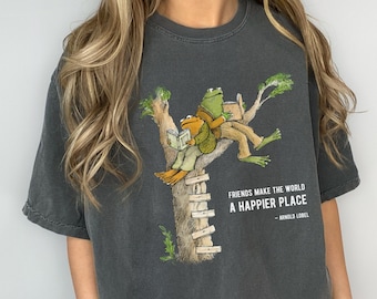 Frog and Toad T-Shirt – Vintage Book Lover Unisex Tee