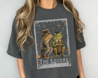 Frog and Toad Shirt, Vintage Book Tarot Unisex Tee