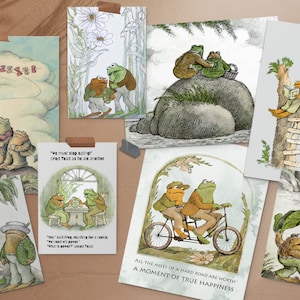 Set of Vintage-Inspired Frog And Toad Posters, Ideal Friends Gift, Arnold Lobel Art Print, Frog Wall Decor, Frog Art, Multiple Prints