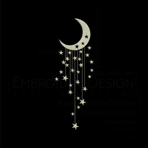 Moon and Stars Embroidery Machine Designs Instant Digital Download Pes File