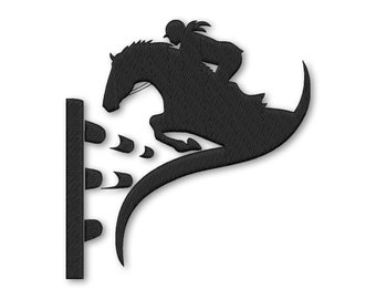 Jumping Horse Embroidery Machine Design File pattern digital download pes