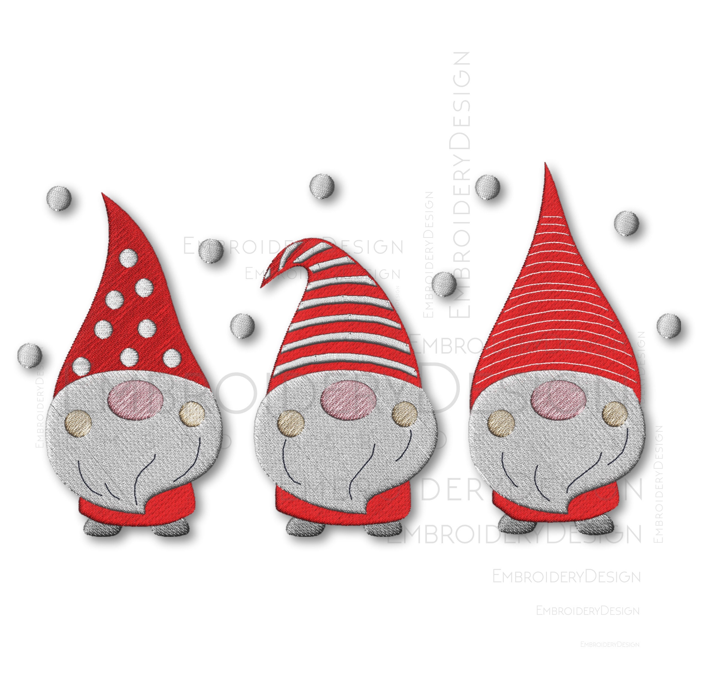 Merry christmas three gnomes embroidery machine designs  etsy Merry christmas three gnomes embroidery machine designs  etsy