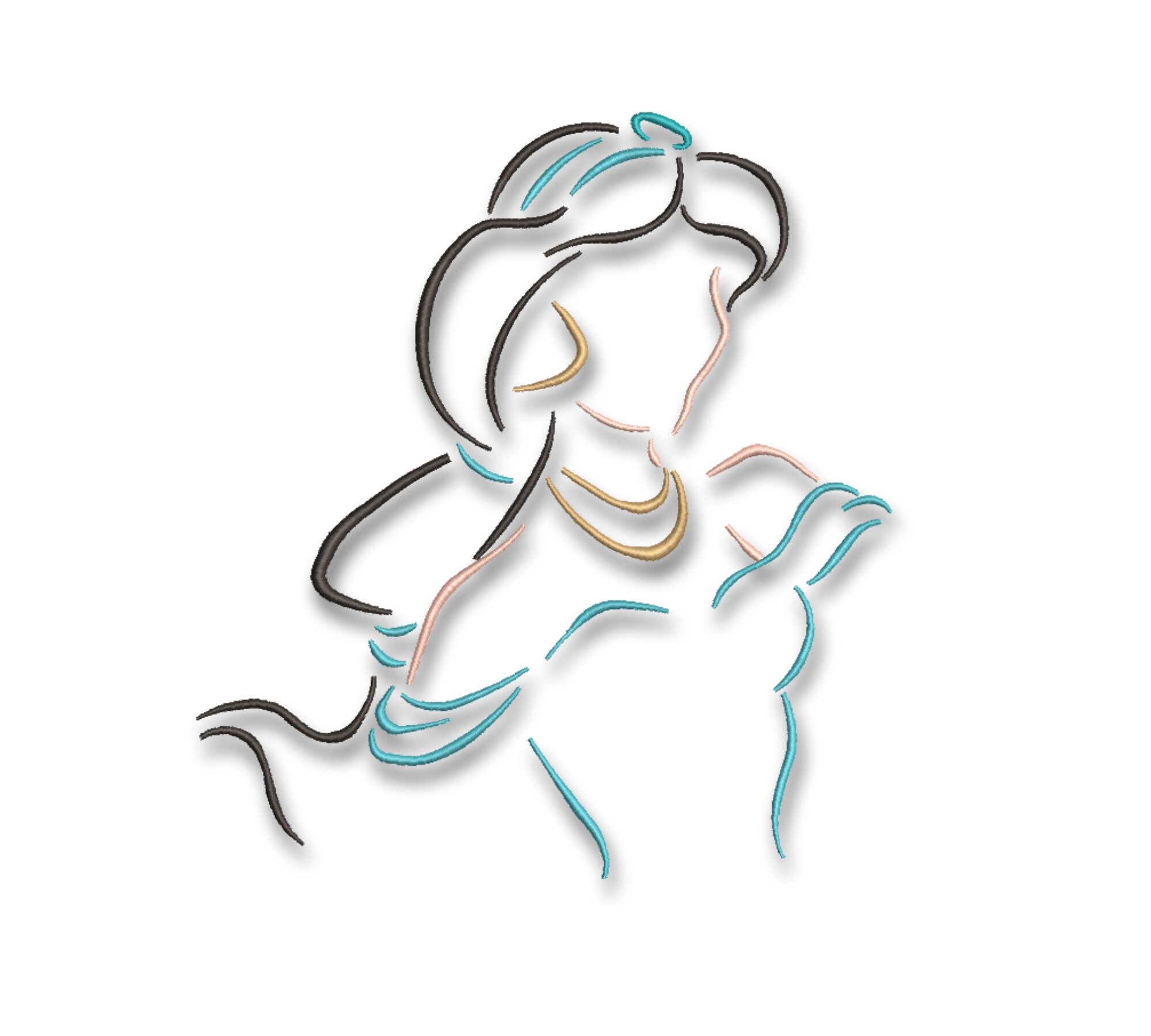 Jasmine embroidery - Etsy België, image size:2000x1800