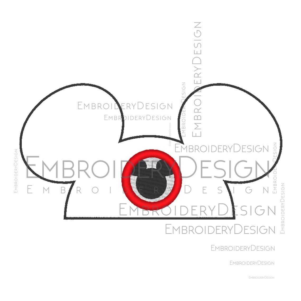 Mickey Mouse Ear Hat Embroidery Machine Design Disney Etsy