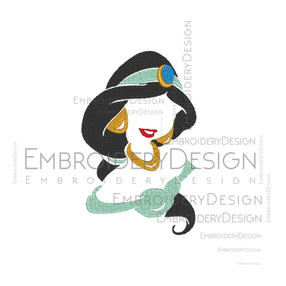 Jasmine Princess Aladdin Disney Embroidery Machine Design Etsy 日本