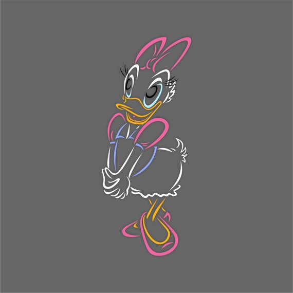 Daisy Duck V Graphics Svg Dxf Eps Png Cdr Ai Pdf Vector Art Etsy