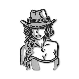 Cowgirl Embroidery Machine Designs Instant Digital Download Pes File