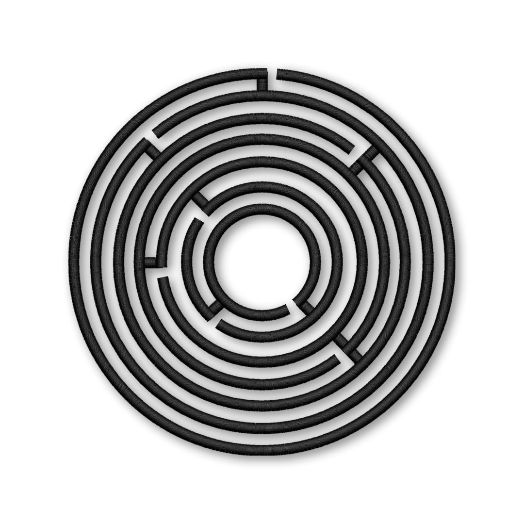 Maze Labyrinth Circular Embroidery Machine Designs Instant Digital ...