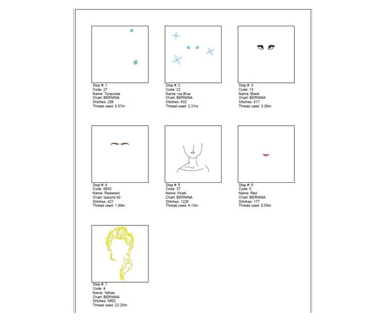 Frozen Elsa Machine Embroidery Outline Design Princess Designs Instant ...