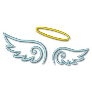 Angel Wings Embroidery Machine Designs Instant Digital Download Pes File