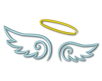 Angel Wings Embroidery Machine Designs Fichier Pes en téléchargement numérique instantané