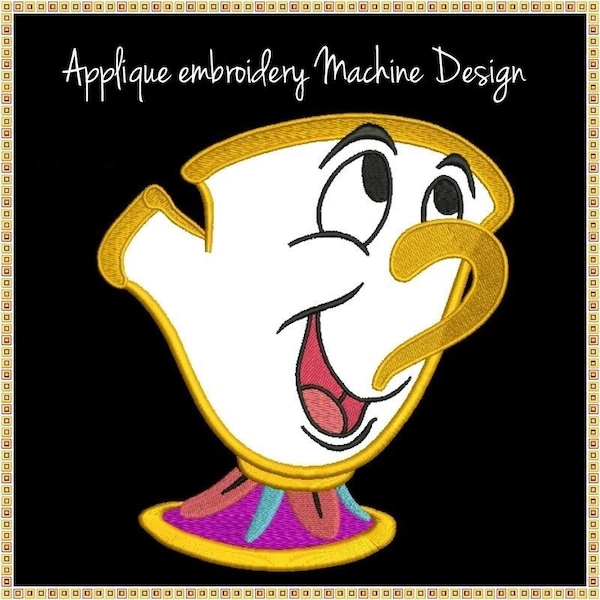 Cup Embroidery Machine Design Beauty and the Beast Pes Files Embroidery Machine Designs Beauty and the Beast Pattern Pes File