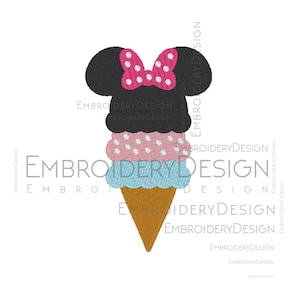 Minnie Maus Eis Stickerei Stickdatei Design Stickdatei Maschinenstickerei Applikation Designs sofortiger digitaler Download
