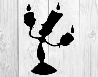 Lumière La Bella y la Bestia Gráficos SVG Dxf EPS Png Cdr Ai Pdf Vector Art Clipart descarga instantánea Archivo de impresión de corte digital