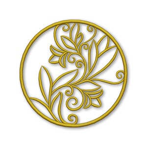 Decorative Flower Embroidery Machine Designs Instant Digital Download Pes File