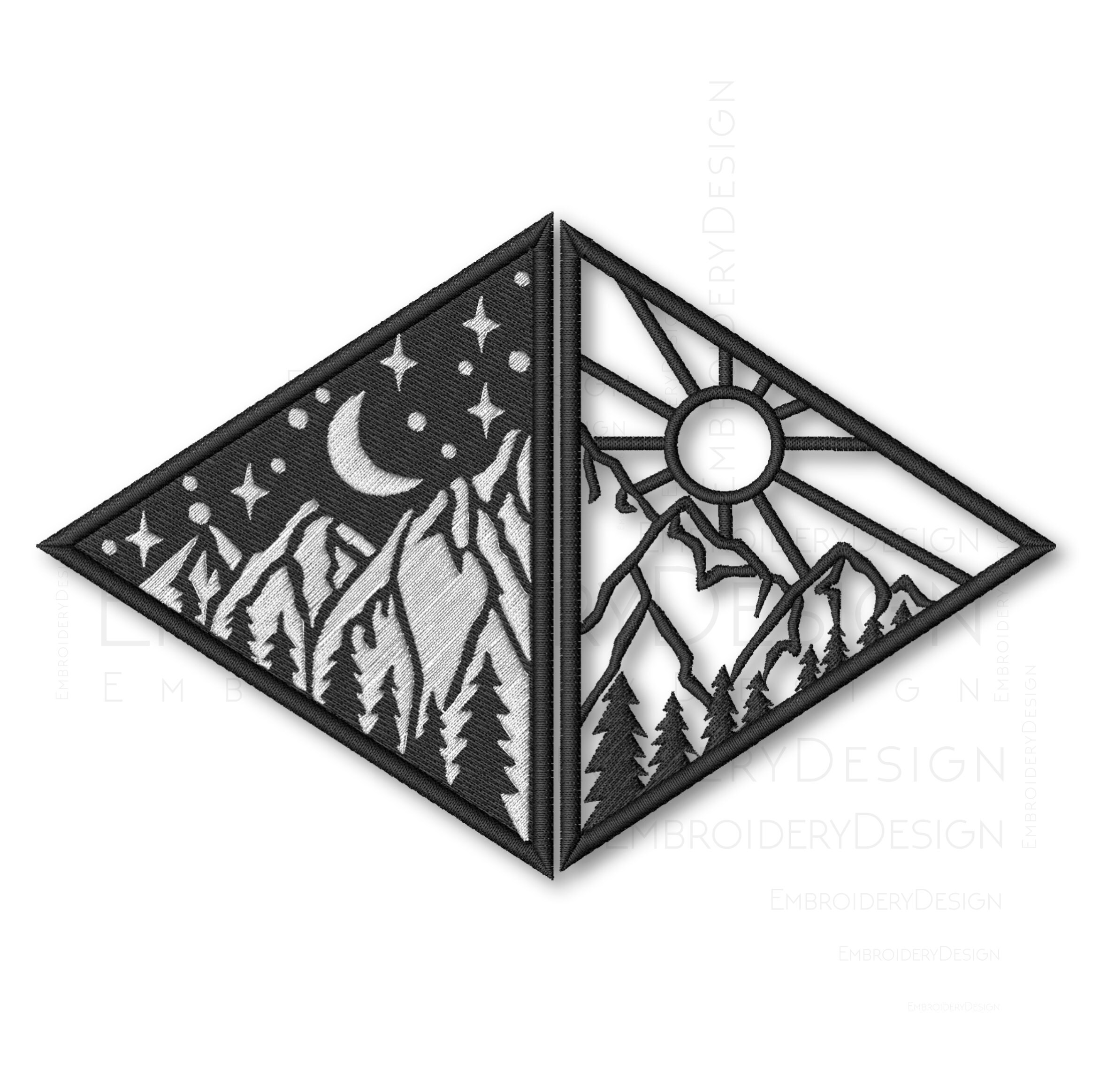 Mountain Window Embroidery Machine Designs Instant Digital - Etsy