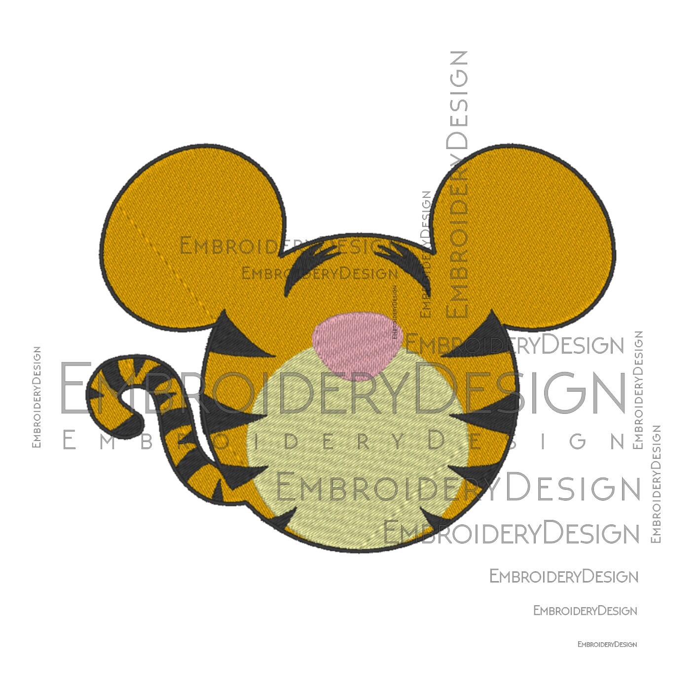 Tigger Mickey Mouse Ears Embroidery Machine Designs Instant | Etsy