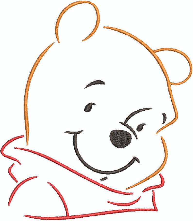 Winnie the Pooh Embroidery Machine Design File Pattern Digital Etsy