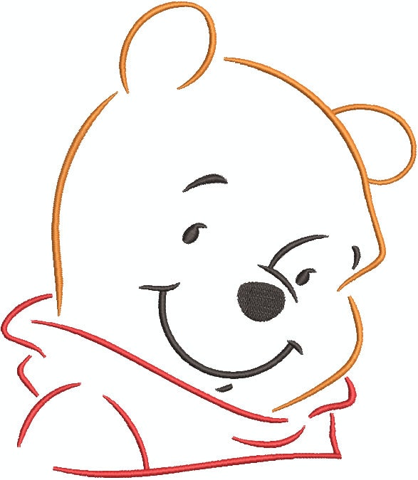 Winnie the Pooh Embroidery Machine Design File Pattern Digital Etsy