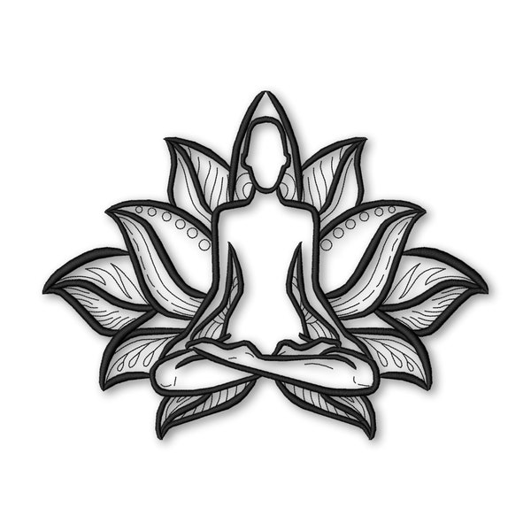 Chakra buddha lotus mandala Embroidery Machine Designs Instant Digital Download Pes File