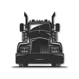 Truck Embroidery Machine Design Silhouette pattern digital download pes file