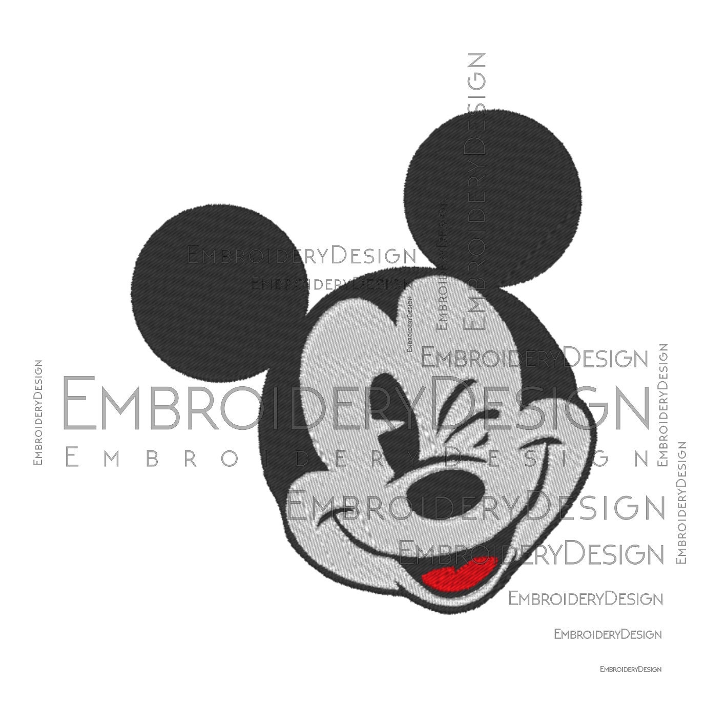 Mickey Mouse Leer Embroidery Machine Designs Instant Digital Etsy 