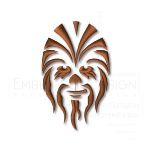 Chewbacca Embroidery Designs Sketch Star Wars Embroidery Machine Instant Digital Download Pes File