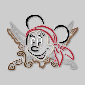 Mouse Pirate Head Graphics: Vector Art Clipart (Digital Download)