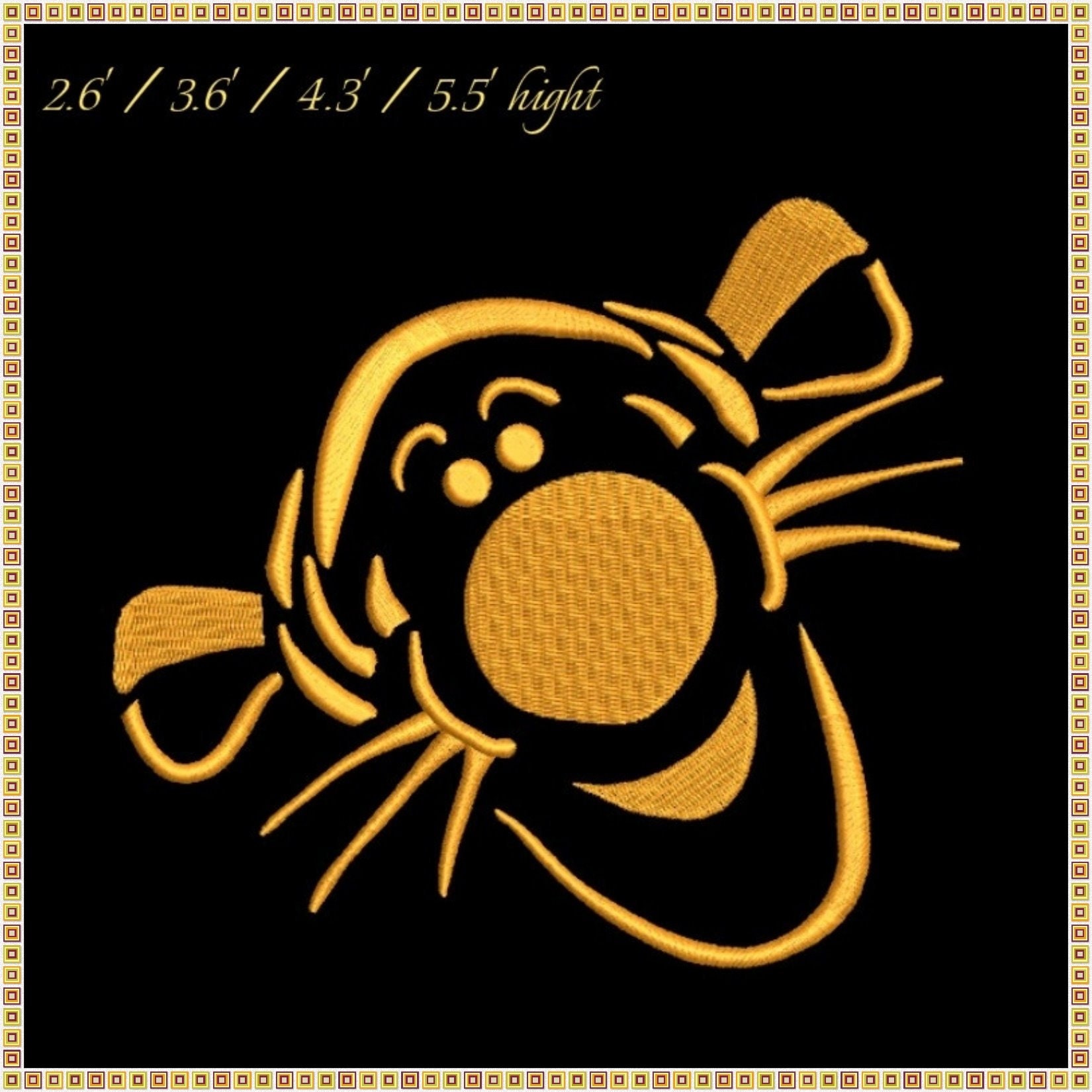 Winnie the Pooh Tigger embroidery machine design pattern instant digital download pes