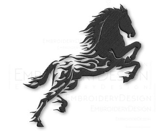 Horse Abstract Embroidery Machine Design File pattern digital download pes