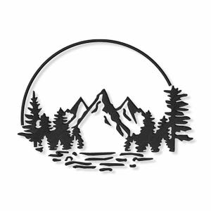 Trees and Mountain Embroidery Machine Designs Instant Digital Download Pes File