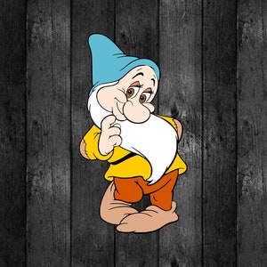 Bashful Dwarf SVG: Snow White Graphics, Clipart (Digital Download)
