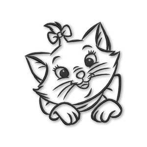 Motifs de broderie chat fichier pes en téléchargement numérique instantané