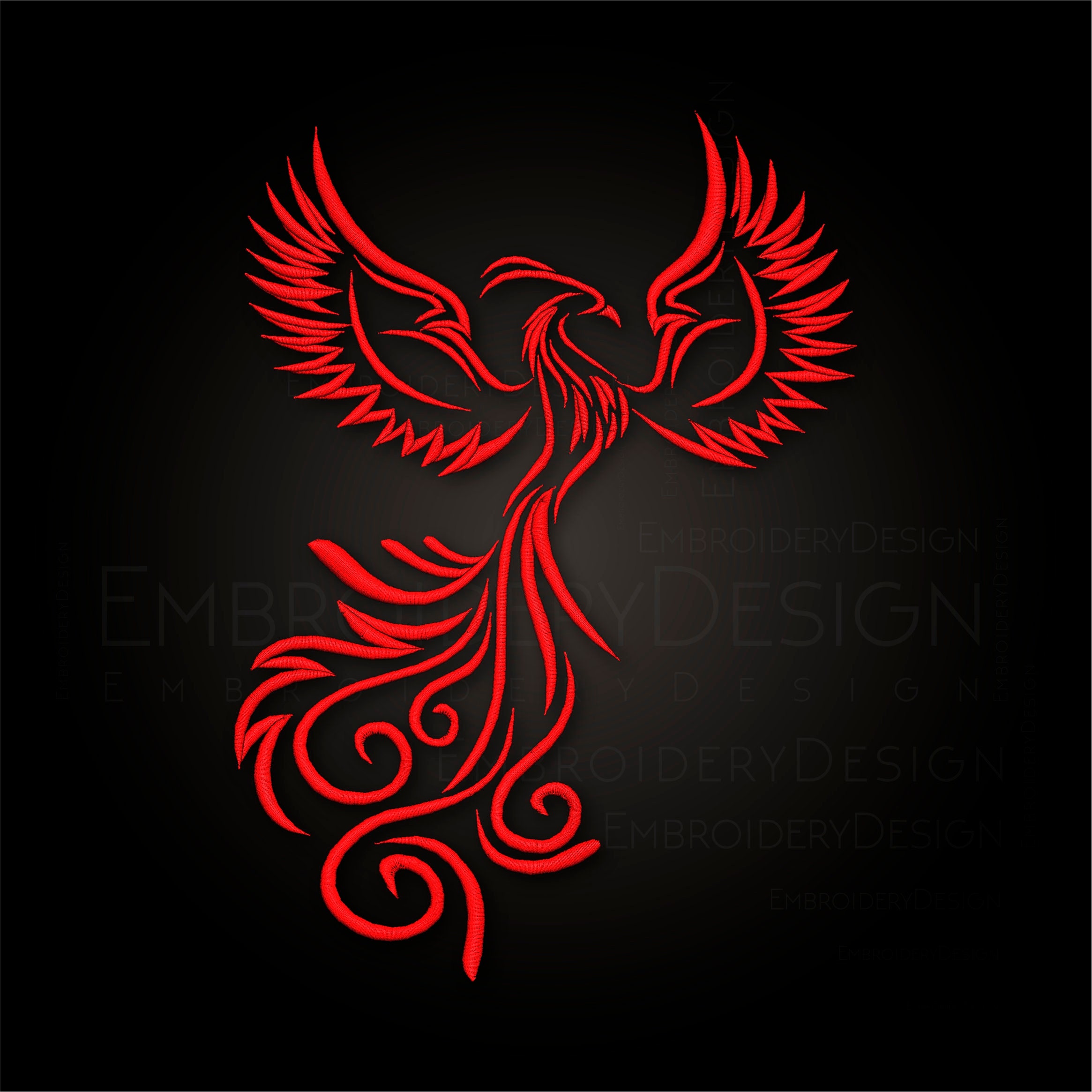 Phoenix Bird V2 Embroidery Machine Designs Instant Digital Etsy UK