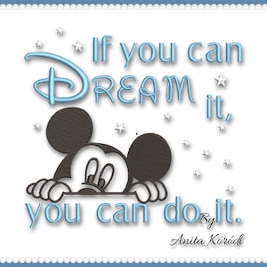 Mickey Mouse Embroidery Machine Design: Dream It, Do It (PES Pattern)