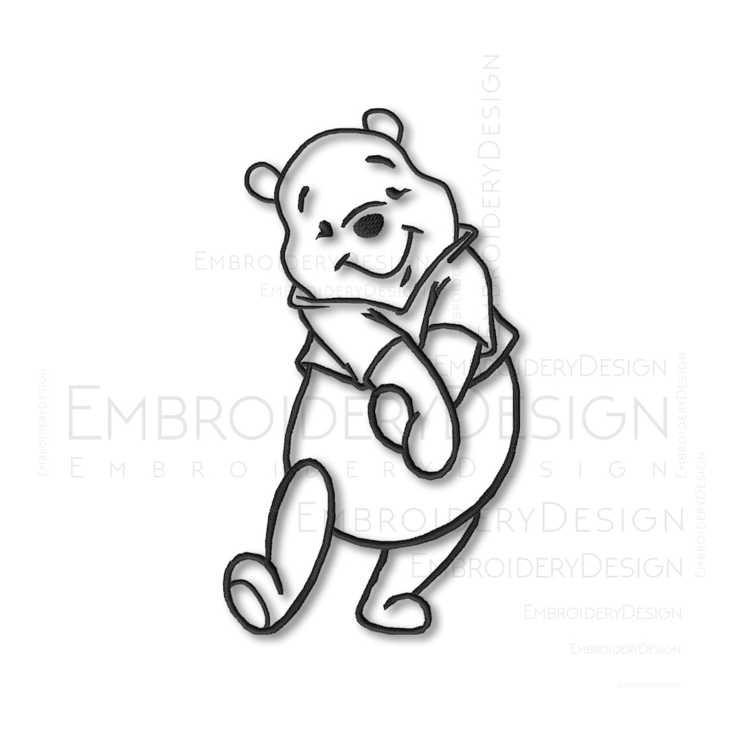 Winnie the Pooh Embroidery Machine Design File Pattern Digital Download Pes Etsy