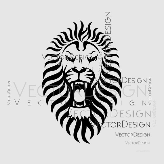 Lion V11 Graphics Svg Dxf Eps Png Cdr Ai Pdf Vector Art Etsy