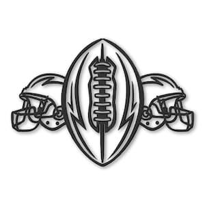 American football bal en helmen Borduurmachine ontwerp silhouet patroon digitale download pes-bestand