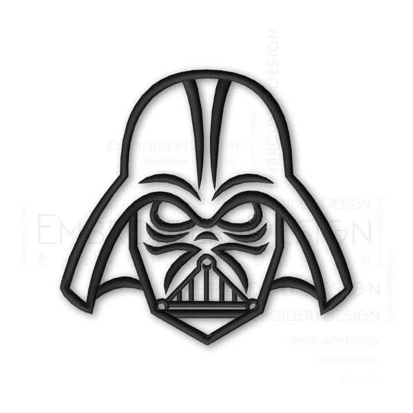 Darth Vader Embroidery Designs from Star Wars Sketch Embroidery Machine Instant Digital Download Pes File